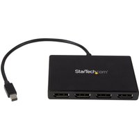 Startech 4 Port Mini DisplayPort MST Hub - 4K 30Hz - Mini DP to DisplayPort Splitter for Multiple Monitors - mDP to DP (MSTMDP124DP) - video splitter - 4 ports