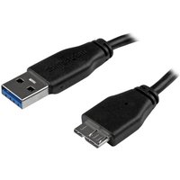 StarTech.com 15cm 6in Short Slim USB 3.0 A to Micro B Cable M/M - Mobile Charge Sync USB 3.0 Micro B Cable for Smartphones and Tablets (USB3AUB15CMS) - USB cable - Micro-USB Type B to USB Type A - 15 cm