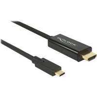 DELOCK USB Kabel C -> HDMI-A 4K 60Hz St/St 1.00m sw