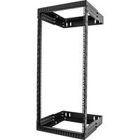 Startech 24U 19" Wall Mount Network Rack, Adjustable Depth 12-20" 2 Post Open Frame Server Room Rack for AV/Data/ IT Communication/Computer Equipment/Switch with Cage Nuts & Screws - 24U Adjustable Rack - rack - 24U