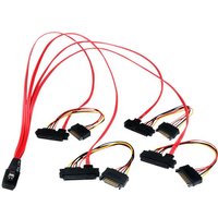StarTech.com 50cm Internal Serial Attached SCSI Mini SAS Cable - SFF8087 to 4x SFF8482 - Internal Mini SAS Cable (SAS808782P50) - SAS internal cable - 50 cm