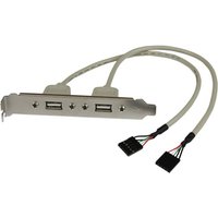 StarTech.com 2 Port USB A Female Slot Plate Adapter - USB panel - USB (F) to 5 pin in-line (F) - USBPLATE - USB panel - USB to 5 pin in-line