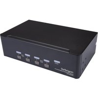 Startech DisplayPort KVM - 4 port - 4K 60Hz - Dual Monitor KVM - DisplayPort Switch - KVM DisplayPort - Desktop KVM Switch (SV431DPDDUA2) - KVM / audio / USB switch - 4 ports - rack-mountable