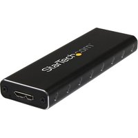 StarTech.com M.2 SSD Aluminum Enclosure to USB 3.0 (5Gbps) with UASP - M.2 NGFF SATA with B Key & B+M Key - External M.2 Portable Enclosure (SM2NGFFMBU33) - storage enclosure - SATA 6Gb/s - USB 3.0