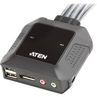 ATEN CS22DP - KVM / audio / USB switch - 2 ports