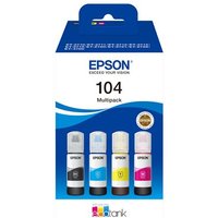 Epson EcoTank 104 - 4-pack - black, yellow, cyan, magenta - original - ink refill