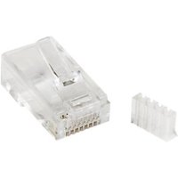 StarTech.com Cat 6 RJ45 Modular Plug for Solid Wire - 50 Pack (CRJ45C6SOL50) - network connector - clear