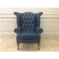 Click to view product details and reviews for Queen Anne Scroll Wing Chair Without Castors In Shelly Majorca Blue. Click to view product details and reviews for Queen Anne Scroll Wing Chair Without Castors In Shelly Majorca Blue.