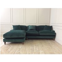 Galloway Corner In Plush Velvet Aqua Galloway Corner In Plush Velvet Aqua