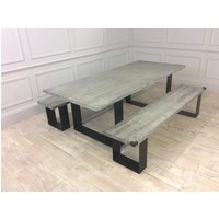 Click to view product details and reviews for Woodstock Dining Table 220cm X 100cm In Grey Wash Oak With 2x Accompanying Benches. Click to view product details and reviews for Woodstock Dining Table 220cm X 100cm In Grey Wash Oak With 2x Accompanying Benches.