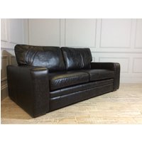Sloane 3 Seater Leather Sofa In Vintage Black Sloane 3 Seater Leather Sofa In Vintage Black
