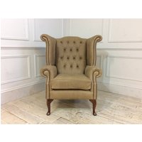 Click to view product details and reviews for Queen Anne Scroll Wing Chair Without Castors In Taupe. Click to view product details and reviews for Queen Anne Scroll Wing Chair Without Castors In Taupe.