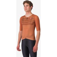 Photos - Cycling Clothing Castelli Aero RC 8S Jersey short sleeve brown orange - L