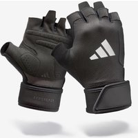 Photos - Gym Gloves Adidas Strength Aeroready Gloves Pure Black White - S