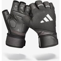 Photos - Gym Gloves adidas Wrist Wrap Gloves Core Black White - XL