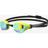Photos - Swim Goggles Arena Cobra Core Swipe Goggles Yellow Mirrored Lenses Black