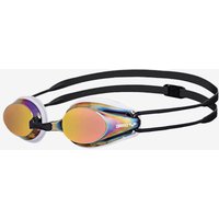 Photos - Swim Goggles Arena Tracks Mirror Swimming Goggles Black White Red with Mirror Lenses