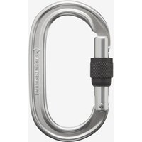 Photos - Climbing Gear Black Diamond Oval Keylock Screwgate Carabiner Silver Grey