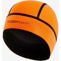 Photos - Swim Cap Swimming cap Buddyswim Neoprene Strapless Cap orange black - L