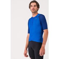 Photos - Cycling Clothing Castelli Aero Race 8S Short Sleeve Jersey Electric Blue Rosso Corsa - M