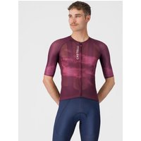 Photos - Cycling Clothing Castelli Climber's A/C Rosso Corsa Short Sleeve Jersey Burgundy - L