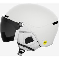 Photos - Ski Helmet ROS POC Obex White with Clarity Black Mirrored Lens - M-L