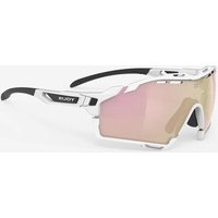 Photos - Sunglasses Rudy Project Cutline Goggles White With Pink Mirrored Lenses