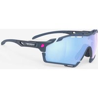 Photos - Sunglasses Rudy Project Cutline Goggles Black With Blue Mirrored Lenses