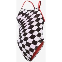 Photos - Swimwear Speedo Allover Print Tie-Back Swimsuit White Black Red Women - 30
