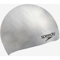 Photos - Swim Cap Speedo Plain Moulded Swimming Cap Grey Silver