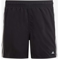 Photos - Swimwear Adidas 3S Swim Shorts Black Matte White Kids - 128