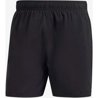 Photos - Swimwear Adidas Solid CLX Short-Length Swim Shorts Black - S