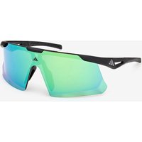 Photos - Sunglasses Adidas Sport SP0107 Black with Green Mirrored Lenses