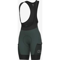 Photos - Cycling Clothing Ale Alé Stones Cargo Bib Shorts Forest Green Black Women - L