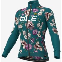 Photos - Cycling Clothing Ale Alé Fiori Long Sleeve Jersey Green Women - S