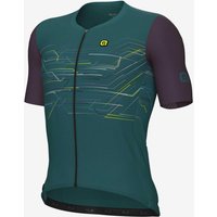 Photos - Cycling Clothing Ale Alé PR.E Megabyte Short Sleeve Jersey Dark Turquoise - M