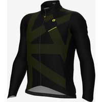 Photos - Cycling Clothing Ale Jersey Alé PRAGMA Direction long sleeve dark green yellow - S