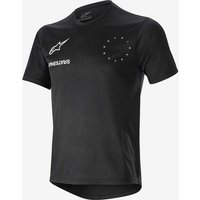 Photos - Cycling Clothing Alpinestars Alps Topo Short Sleeve Jersey Black - S