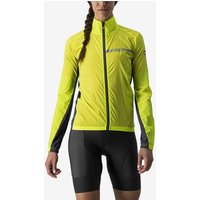 Photos - Cycling Clothing Castelli Squadra Stretch Jacket Fluorescent Yellow Dark Grey Women - XL