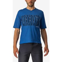 Photos - Cycling Clothing Castelli Trail Tech Short Sleeve Jersey Blue Silver Navy Blue - L
