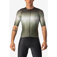 Photos - Cycling Clothing Castelli Aero Race 6.0 Rosso Corsa Short Sleeve Jersey Green Greyish Silver - XXL