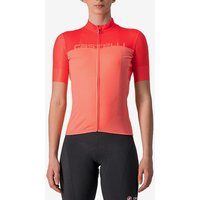 Photos - Cycling Clothing Castelli Velocissima Short Sleeve Jersey Red Coral Pink Women - M