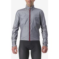 Photos - Cycling Clothing Castelli Tempesta Rosso Corsa GORE-TEX Light Waterproof Jacket Grey - M