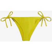 Photos - Swimwear Calvin Klein String Side Tie Intense Power Bikini Briefs Yellow Black Women - XS