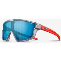 Photos - Sunglasses Julbo Fury Mini Glasses translucent grey with Spectron 3 blue mirrored lens Kids