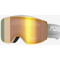 Photos - Ski Goggles Marker Squadron Magnet+ Goggles white with Gold Mirror CS yellow mirrored lens