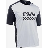Photos - Cycling Clothing Northwave Edge Short Sleeve Jersey Grey Black - S