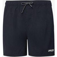 Photos - Swimwear Oakley Beach Volley 16" Swim Shorts Dark Blue White Logo - L