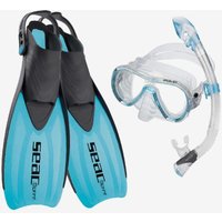 Photos - Swimming Mask Seac Tris Sprint Dry Set Light Blue - 39-41