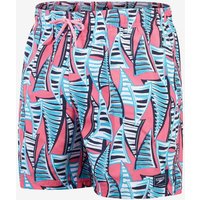 Photos - Swimwear Speedo Printed Leisure 16 Inch Swim Shorts Light Blue Pink - XL